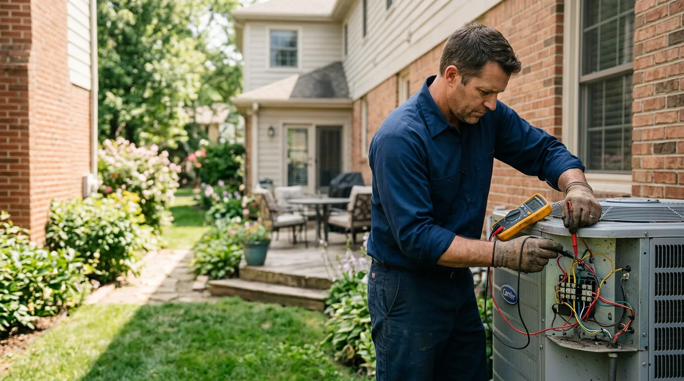 HVAC technician working near Oneonta, NY